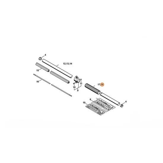 STIHL  Wąż - okładzina uchwytu 185 mm 4230 791 2000